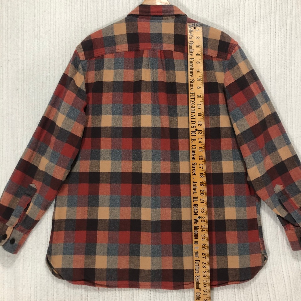 LLBean Traditional Fit Plaid Flannel Shirt Long Sleeve Button Up Men L REG - Picture 7 of 8